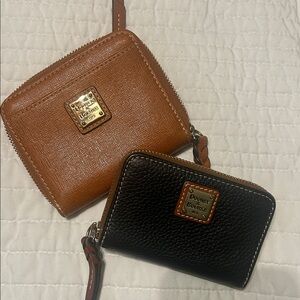Dooney & Bourke Tan and Blue Wallet Duo